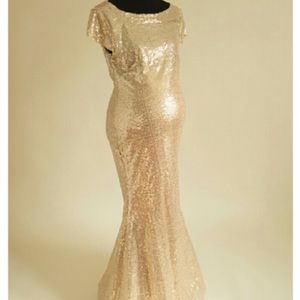 Gold sequin dress
